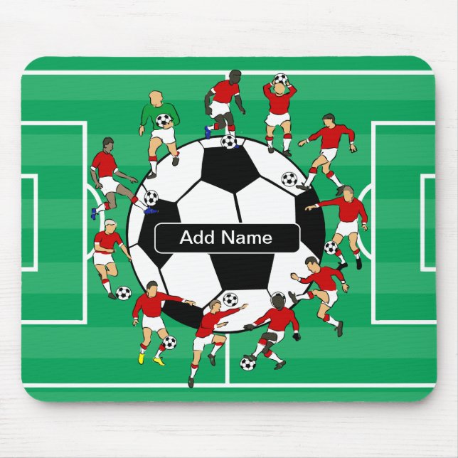Personalised soccer ball and players mouse pad (Front)
