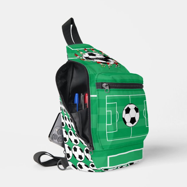 Personalised soccer ball and players sling bag (Open)