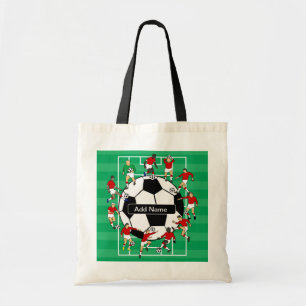 Personalised soccer ball and players tote bag