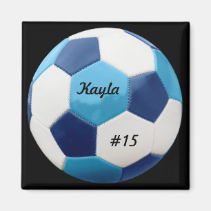 Personalised Soccer Ball, Blues Magnet