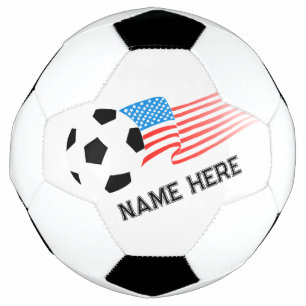 Personalised Soccer Ball Design With American Flag