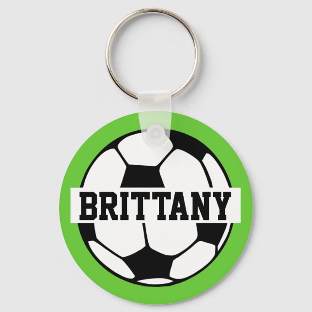 Personalised Soccer Ball Keychain (Front)