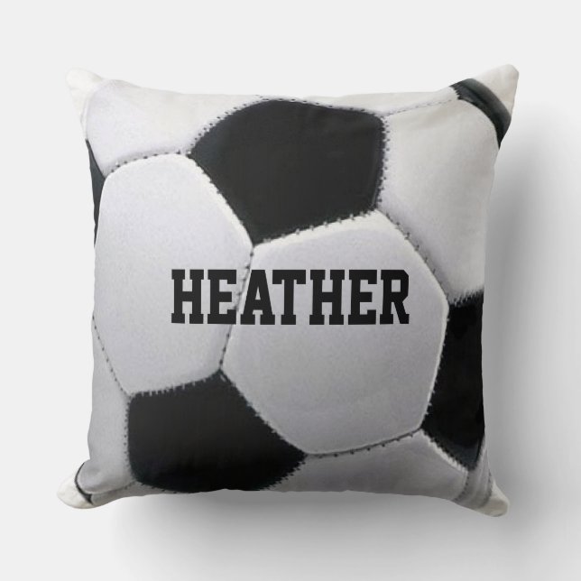 Personalised Soccer Ball  MoJo Pillow (Front)