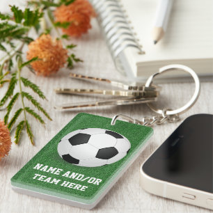 Personalised Soccer Ball Name/Team Key Ring