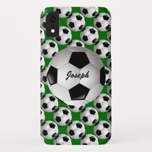 Personalised Soccer Ball on Football Pattern Case-Mate iPhone Case