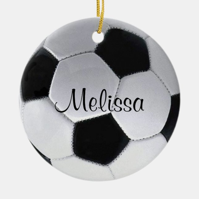 Personalised Soccer Ball Ornament (Front)