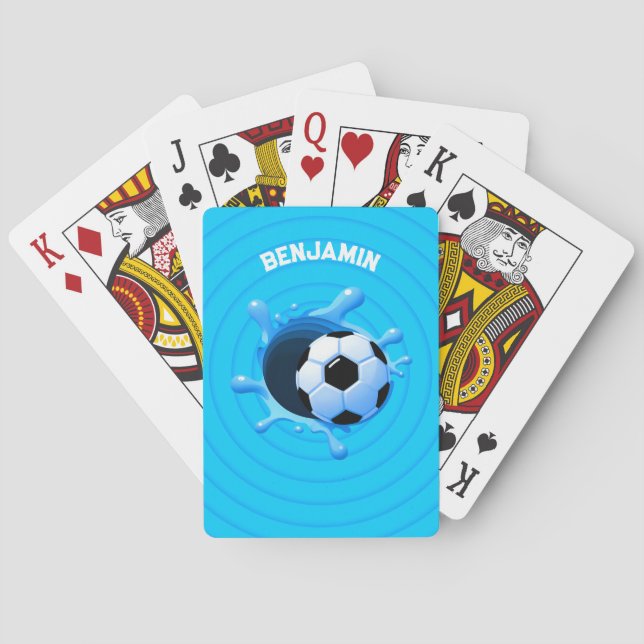 Personalised Soccer Ball Playing Cards (Back)