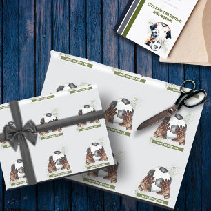 Personalised Soccer Birthday Gift for Kids Wrapping Paper