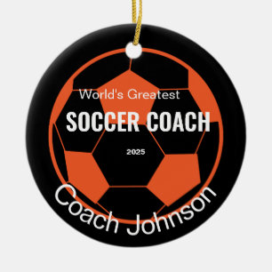 Personalised Soccer Coach Ornament