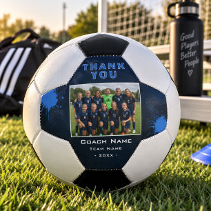 Personalised Soccer Coach Thank You Team Photo Ball