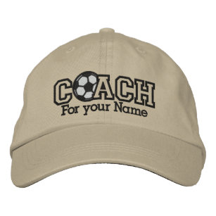 Personalised Soccer Coach with your name Embroidered Hat