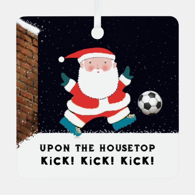 Personalised Soccer Collectable 2024 Metal Tree Decoration (Front)