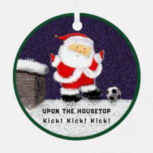 Personalised Soccer Collectable Metal Tree Decoration