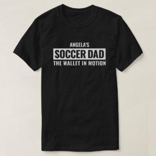 Personalised Soccer Dad Gift for Men Funny Custom T-Shirt