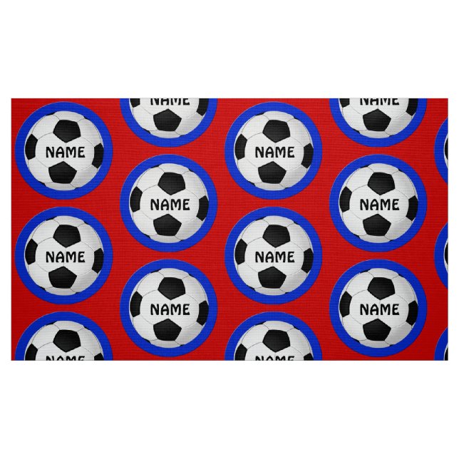 Personalised Soccer Fabric by the Yard YOUR NAME (Fat Quarter)