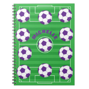 Personalised Soccer Field Notebook