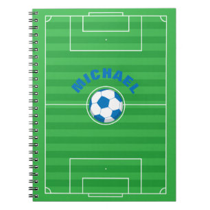 Personalised Soccer Field Notebook