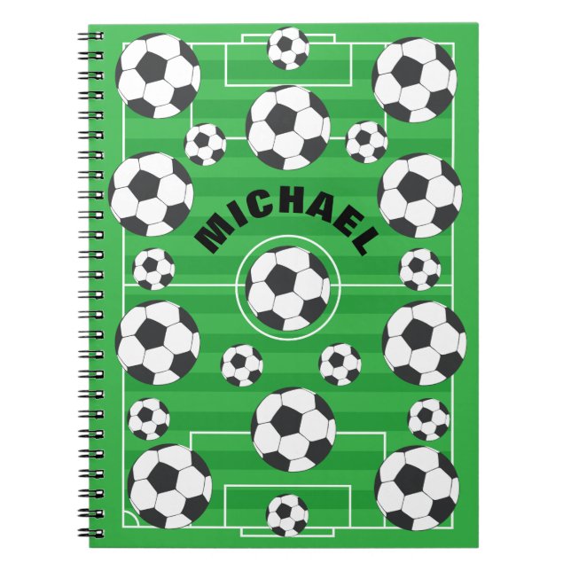 Personalised Soccer Field Notebook (Front)