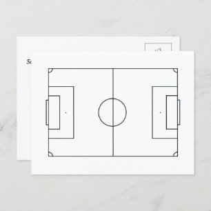 Personalised Soccer Field Postcard