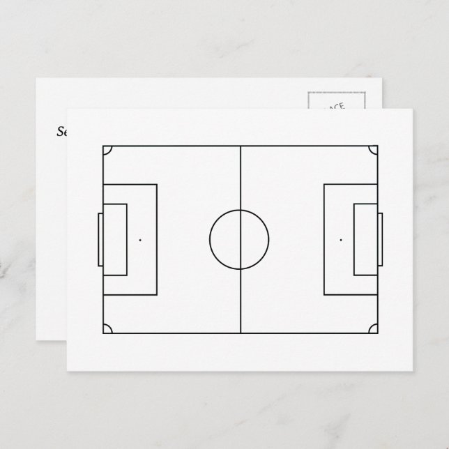 Personalised Soccer Field Postcard (Front/Back)