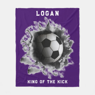 Personalised Soccer Fleece Blanket