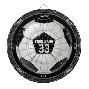 Personalised Soccer (Football) Name and Number Dartboard