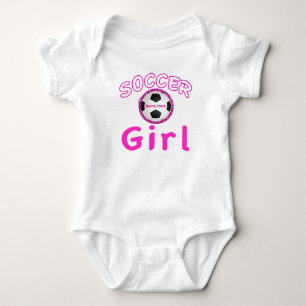Personalised Soccer Girl Baby Apparel Baby's Name Bodysuit
