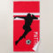 Personalised Soccer Mad | Football Red Beach Towel