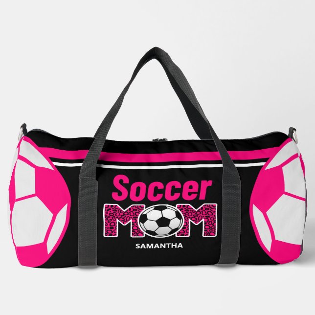 Personalised Soccer Mum Name Mother's Day Duffle Bag (Front)