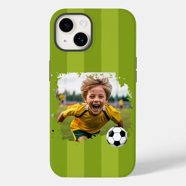 Personalised Soccer Photo - Custom Name & image Case-Mate iPhone Case (Back)