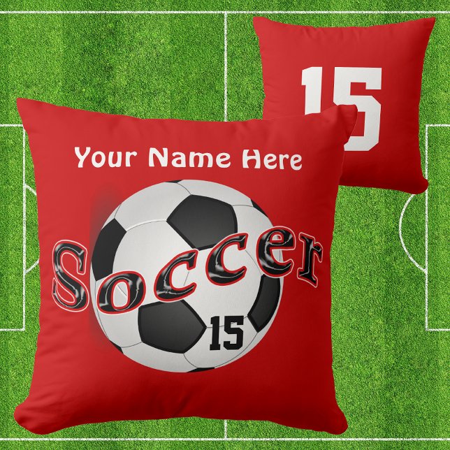 Personalised Soccer Pillows with NAME and NUMBER (Creator Uploaded)