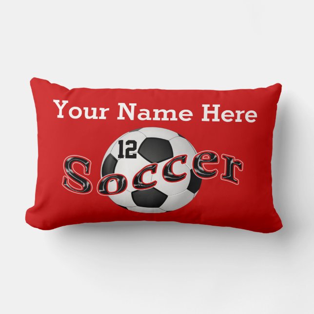 Personalised Soccer Pillows YOUR NAME and NUMBER (Front)