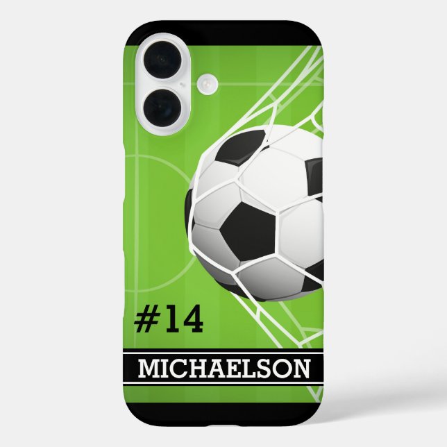 Personalised Soccer Player Name and Number Case-Mate iPhone Case (Back)