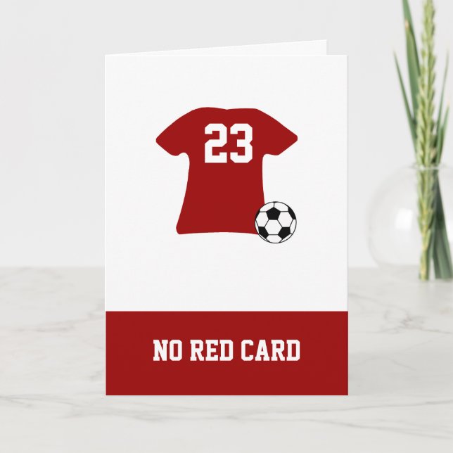Personalised Soccer Shirt With Ball Card (Front)