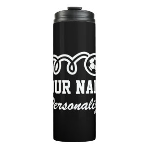 Personalised soccer sport thermal tumbler mug gift