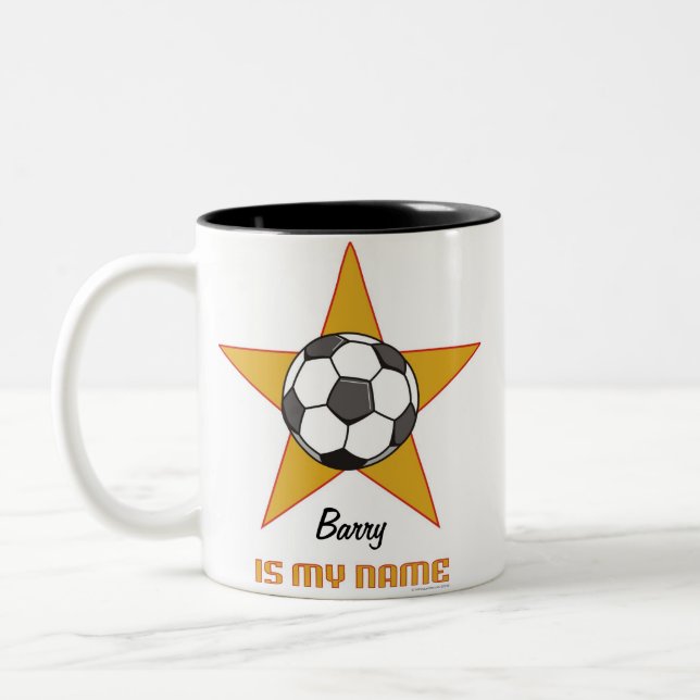 Personalised Soccer Star Mug (Left)