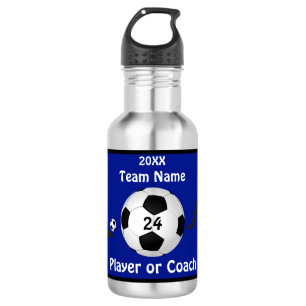 Personalised Soccer Water Bottles Players, Coaches