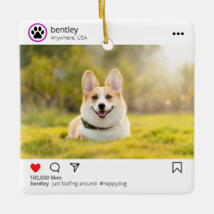 Personalised social media post ornament
