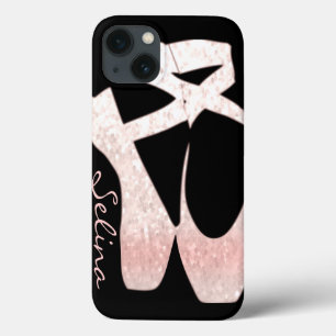 Personalised Soft Gradient Pink Ballet Shoes iPhone 13 Case