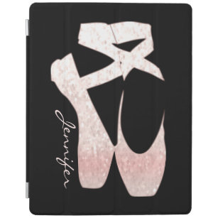Personalised Soft Gradient Pink Ballet Shoes iPad Cover