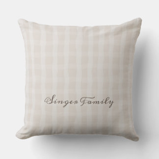 Personalised Soft Pink Dainty Plaid Cushion