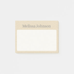 Personalised Soft Sand Minimal Post-it Notes