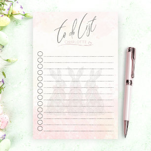 Personalised Soft Watercolor Bunny Design Post-it Notes