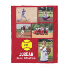 Personalised Softball 5 Photo Collage Name Team #