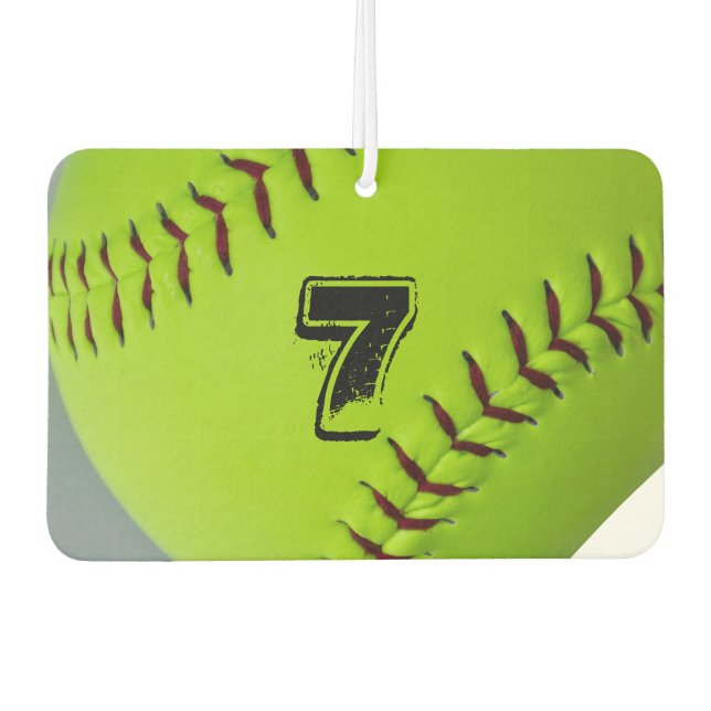 Personalised softball air freshener (Front)