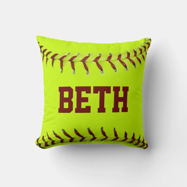 Personalised Softball American MoJo Pillows (Front)