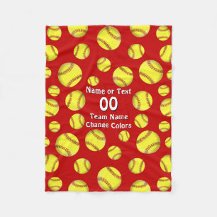 Personalised Softball Blankets Cute Softball Gifts