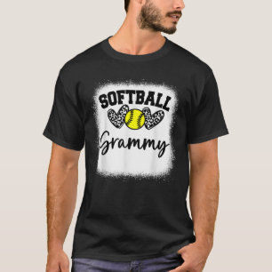 Personalised Softball Heart Tee Cute Grammy Women