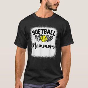 Personalised Softball Heart Tee Cute Mommom Women