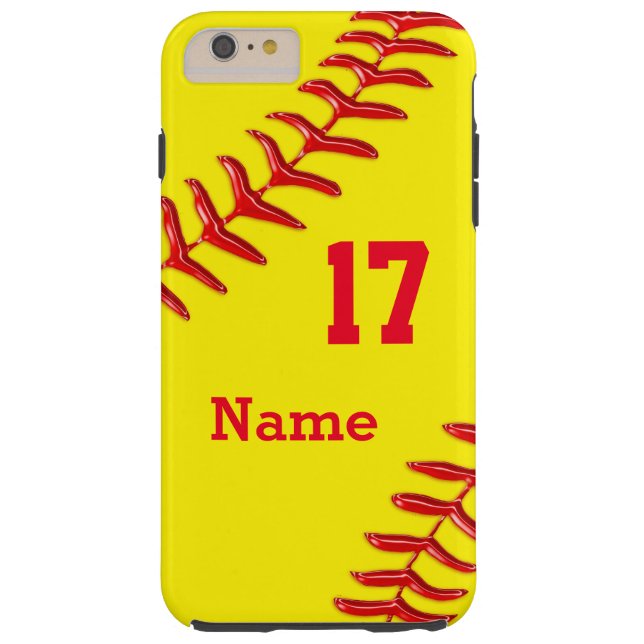 Personalised Softball iPhone 6 Plus Case (Back)